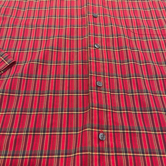 Vintage Chaps Ralph Lauren Men's Red Plaid Button Down Dress Shirt, Size XXL - Picture 4 of 5